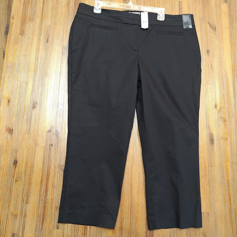 Women's New York & Company Black Crosby Street Slim Leg Crop Pants